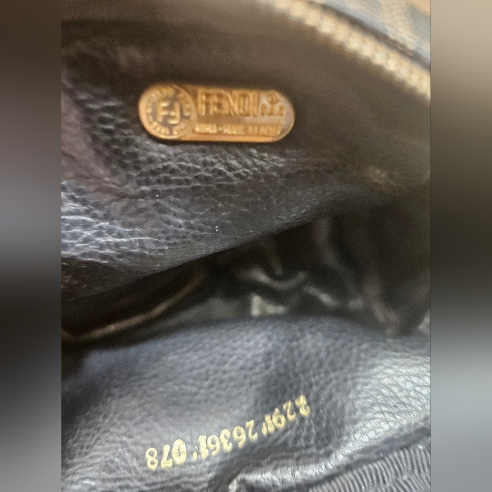 Fendi Black and Tan Monogram Clutch - Picture 2 of 5